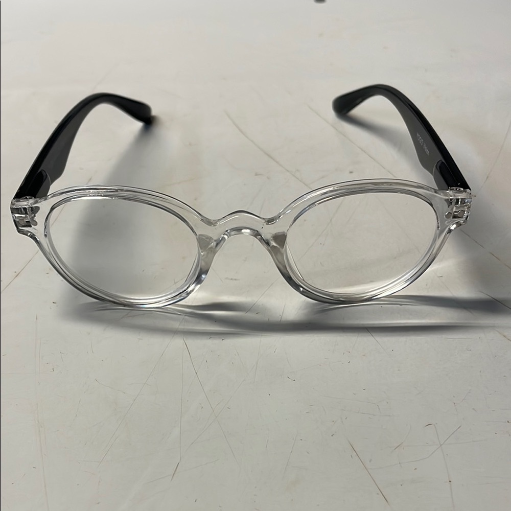 Chic Clear and Black Round Glasses